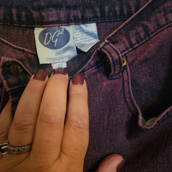 Diane Gilman DG2 Purple Ombre Embroidered Jeans - Picture 2 of 4